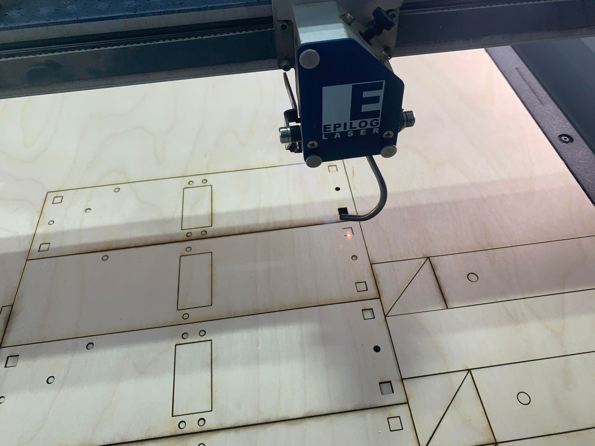 Parts on the laser cutter